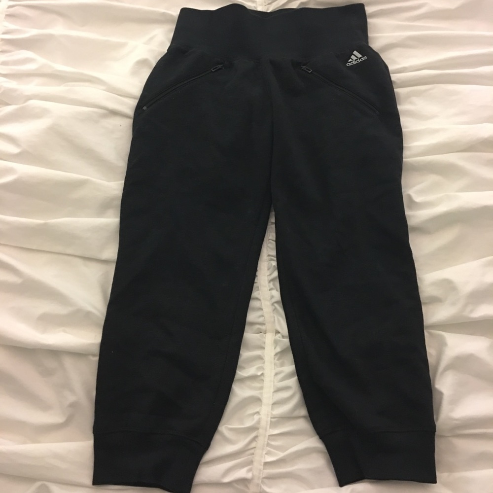 Adidas zippered joggers